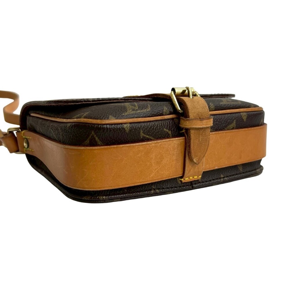 LOUIS VUITTON Authentic Brown Monogram Leather Pochette Shoulder Bag - Picture 7 of 9